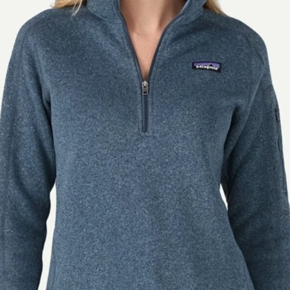 Patagonia Tops - Patagonia Steel Blue Quarter-Zip Fleece